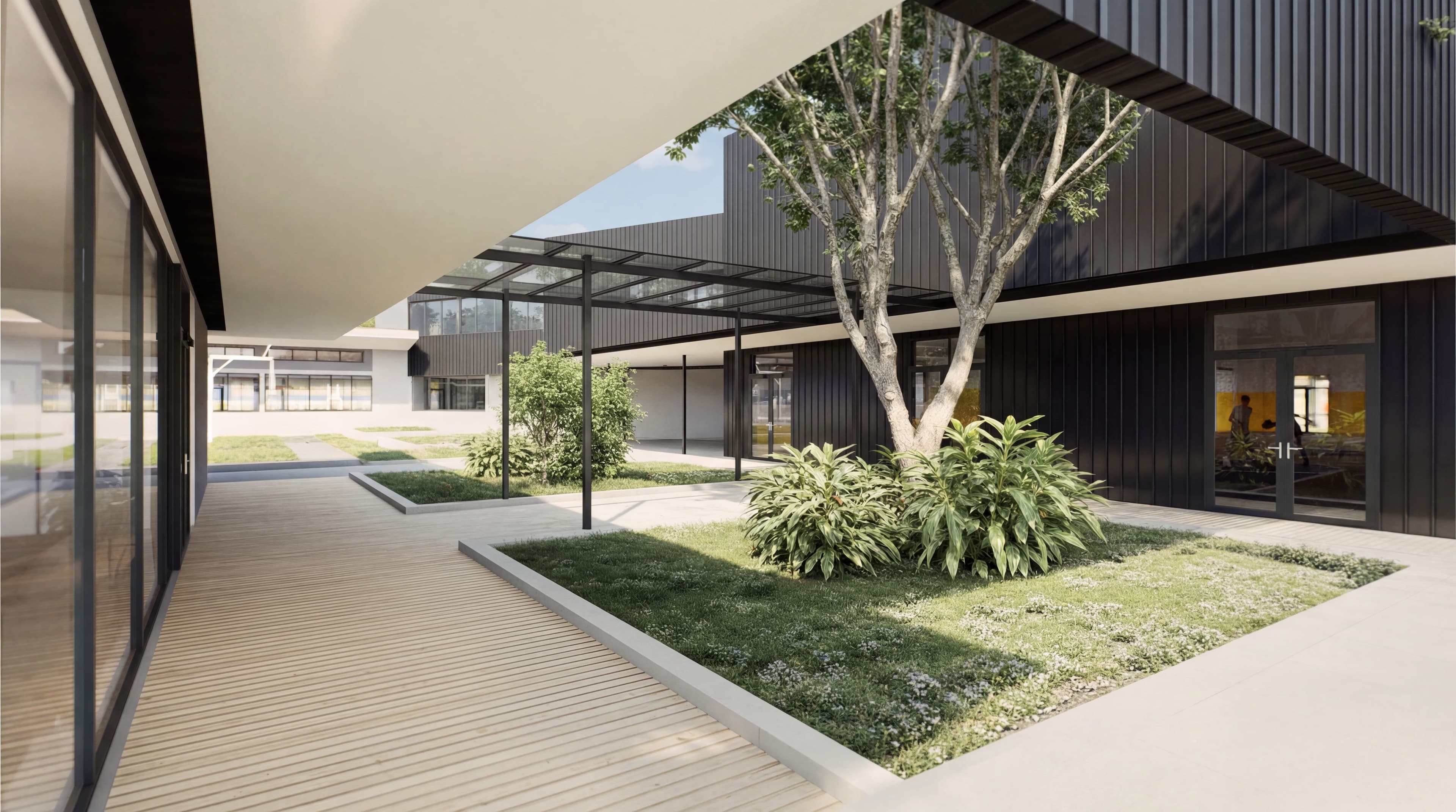 Illawarra School: Senior learning courtyard entrance