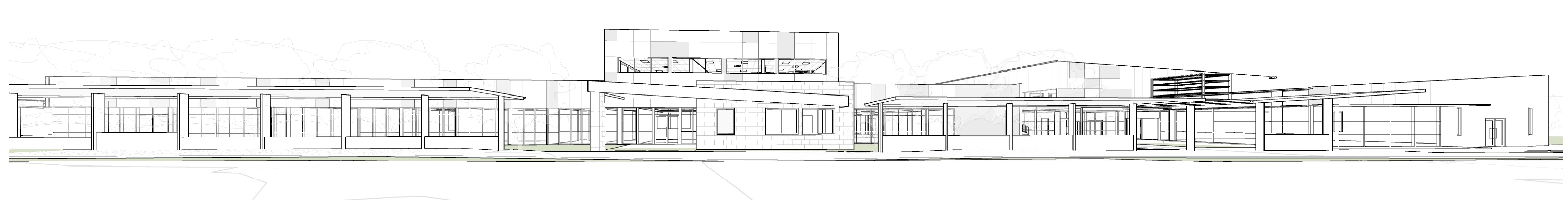 Overall frontage — Revit model